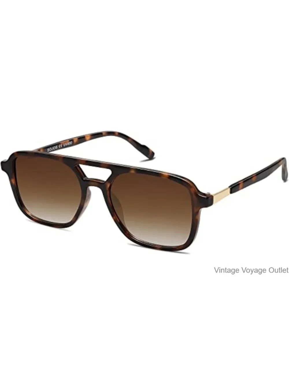 Retro Aviator Sunglasses Women Men Trendy Rectangle UV400 Protection Slim Frame